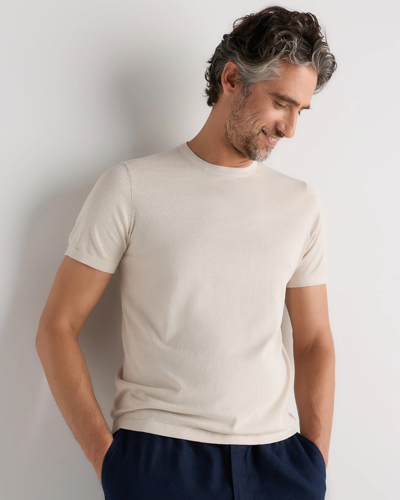 Cotton-Silk Short Sleeve Crewneck Sweater | Quince