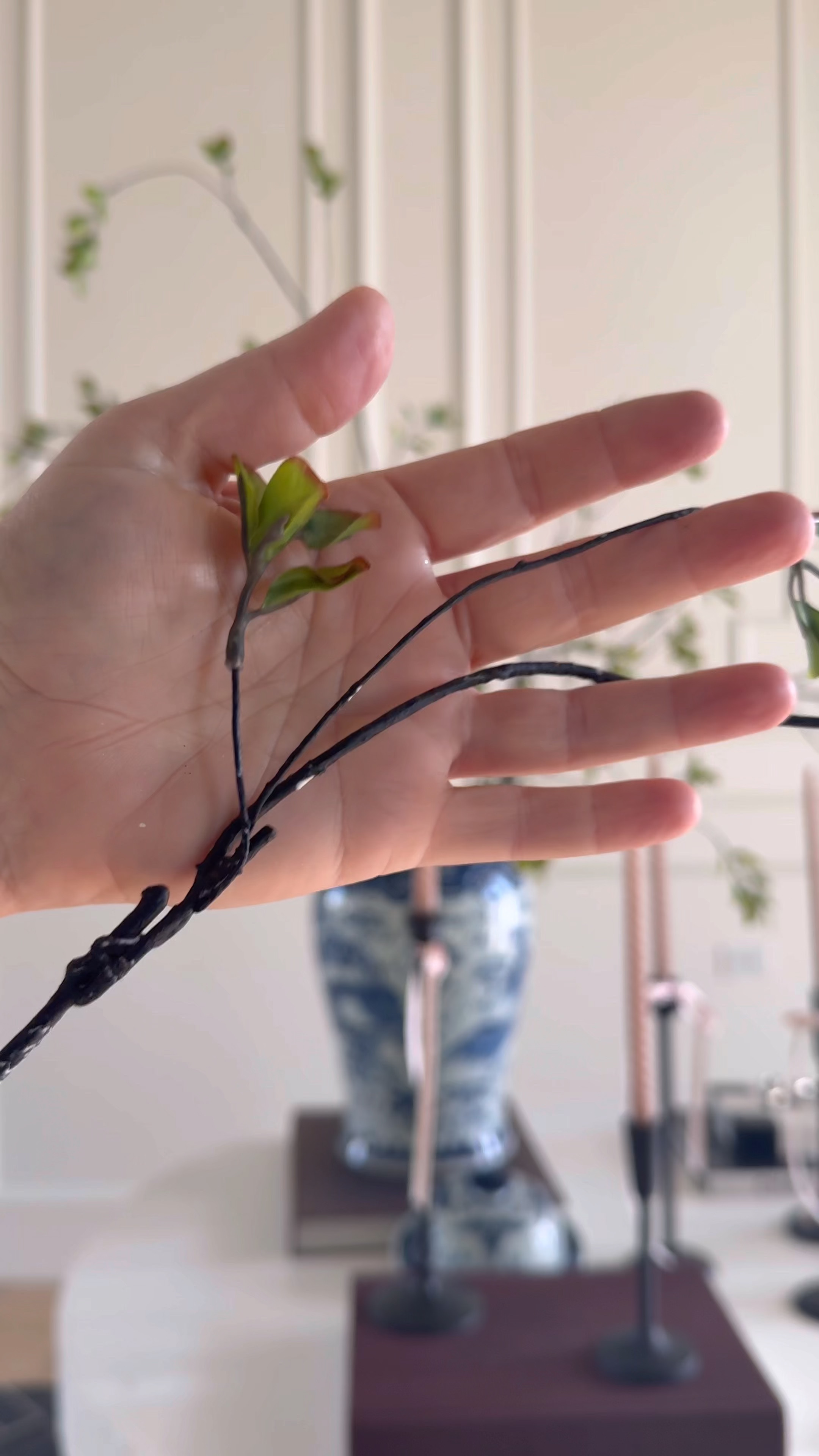 Bringing a little Spring to my entryway! Barely budded branches, dogwood branches with flower buds, cherry blossom branches, entry table, ginger jar, taper candles, coffee table books

#LTKHome