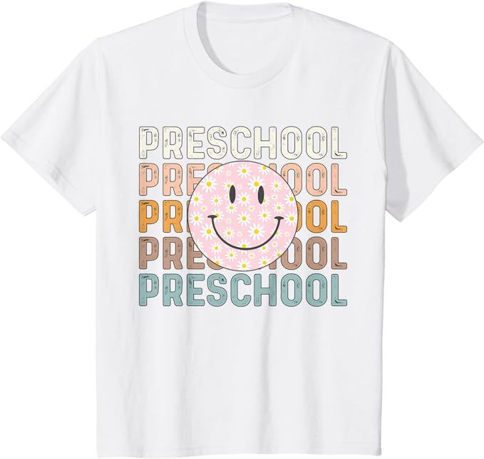 Preschool Vintage Retro Back To School Teacher Student Kids T-Shirt | Amazon (US)