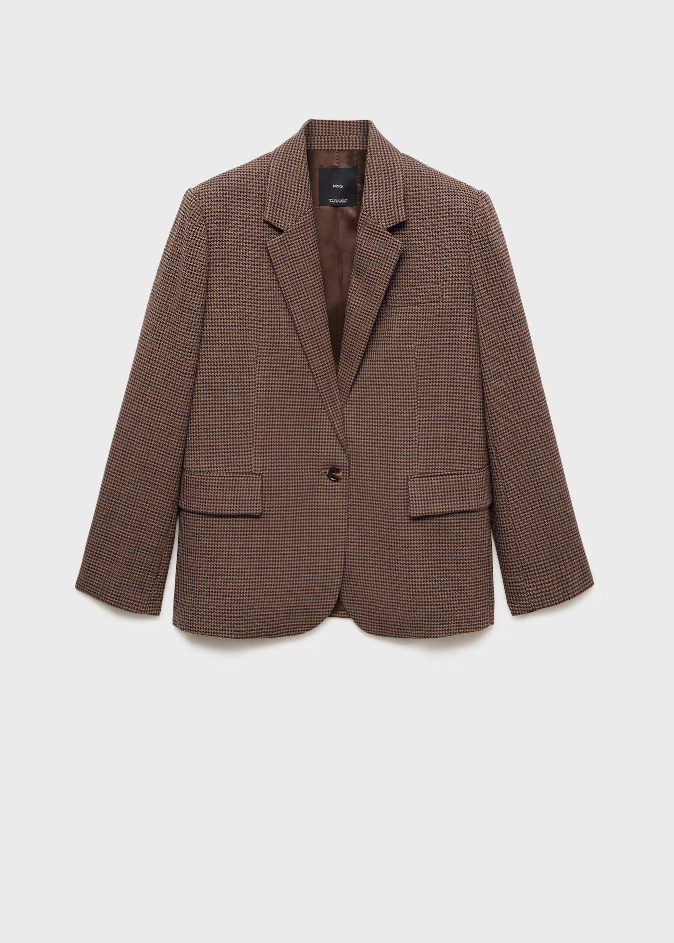 Houndstooth checked blazer - Women | MANGO United Kingdom | MANGO (UK)