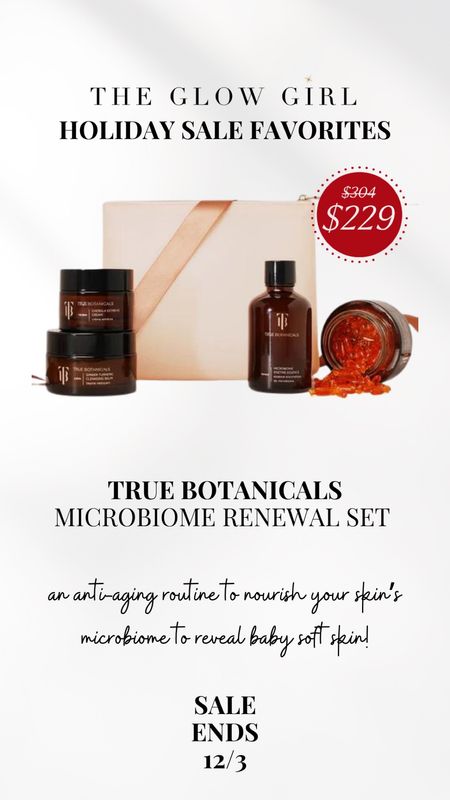 Don’t miss out on this amazing #holidaysale going on at #TrueBotanicals ✨

The Microbiome Renewal Set is the perfect gift for the #skincare fanatic on your Christmas list OR for yourself!! 🎅🎄

This an amazing price and you may find other wonderful #CleanSkincare products on sale as well!  Take 25% off sitewide until 12/3!

#LTKGiftGuide #LTKbeauty #LTKHoliday