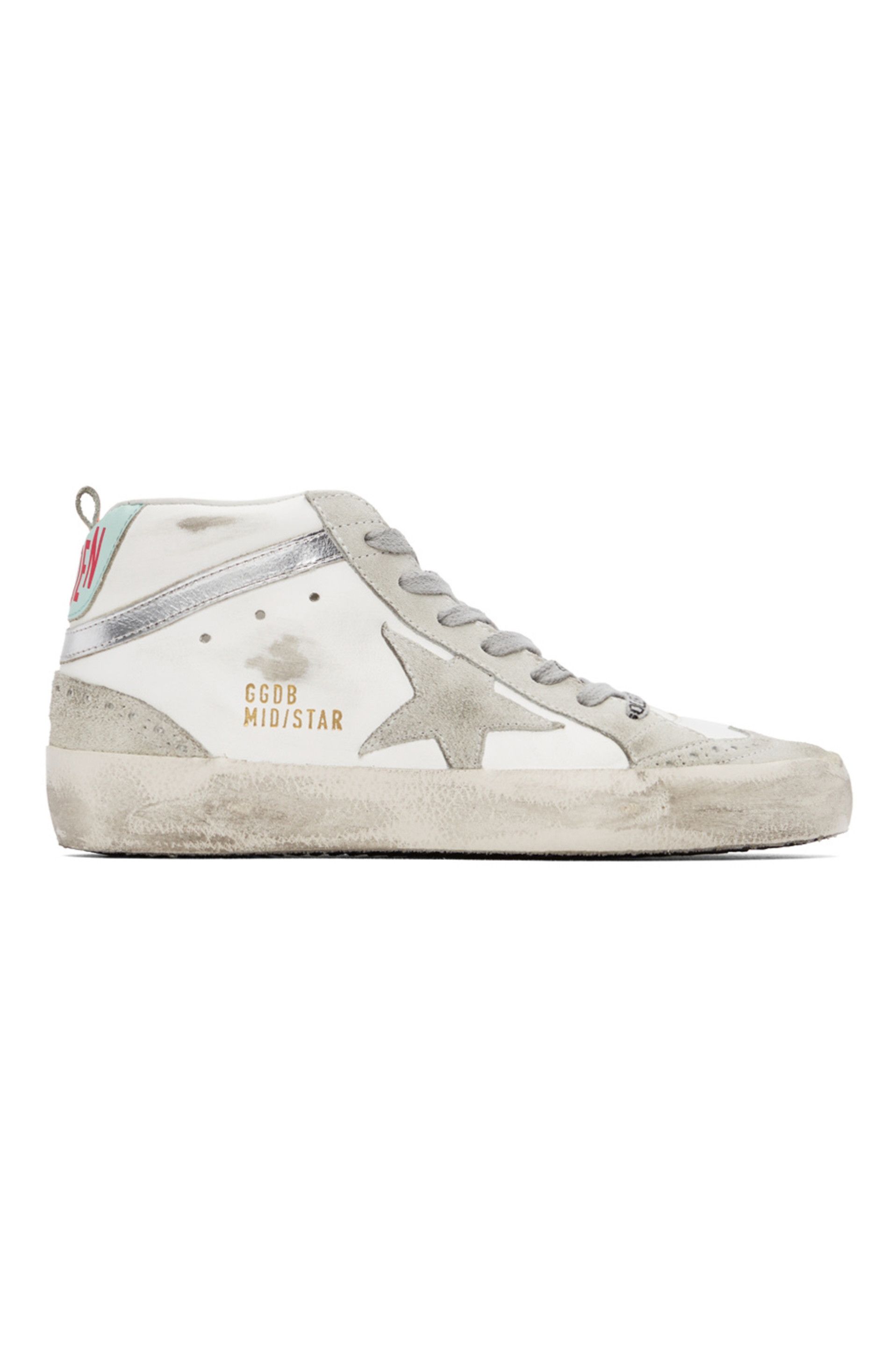 Golden Goose - White & Grey Mid Star Classic Sneakers | SSENSE