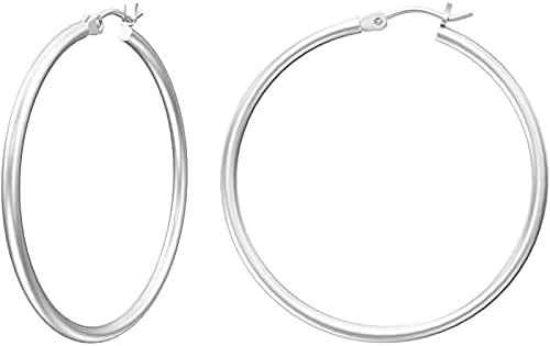 Gold Hoop Earrings for Women 14K Real Gold Plated Hoops with 925 Sterling Silver Post | Amazon (US)