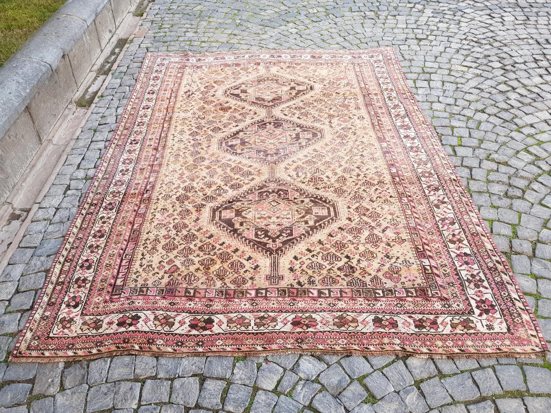 Persian Rug  Persian Large Rug  Turkish Rug 9 X 6.5 Ft - Etsy | Etsy (US)