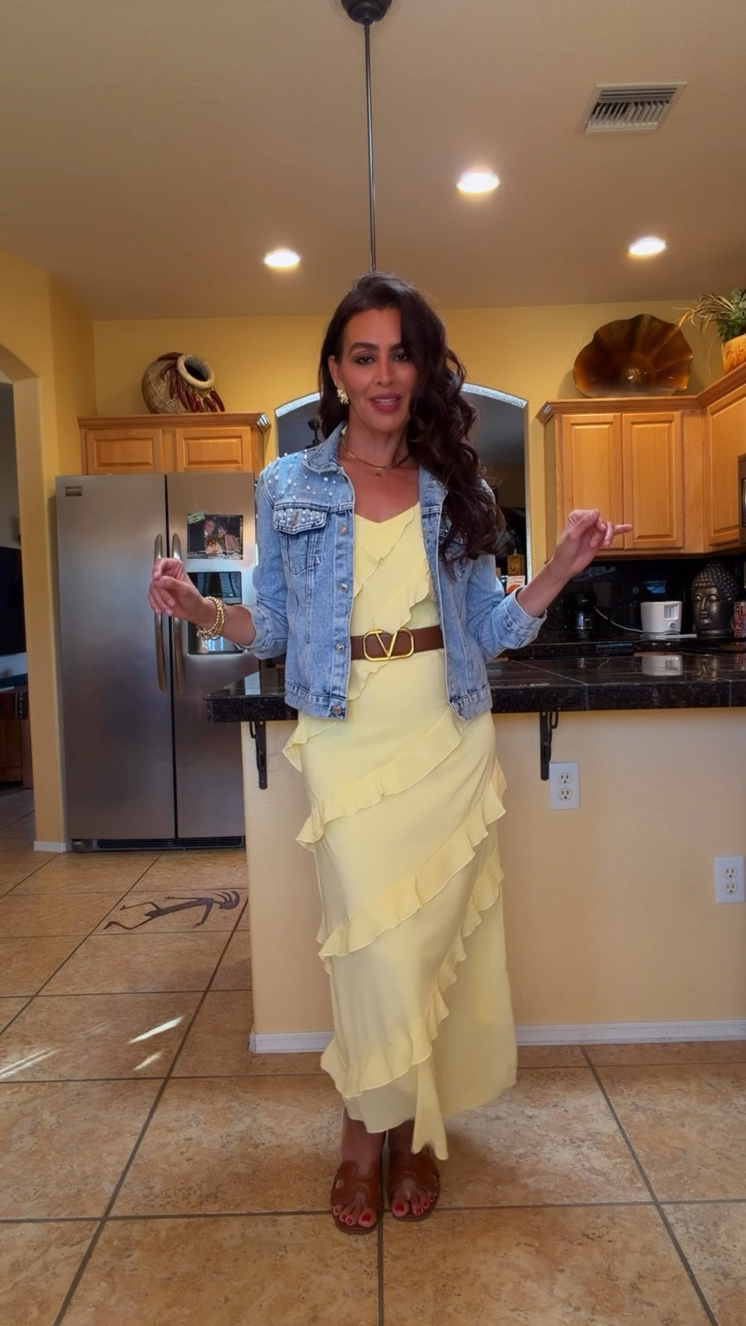 Size S in dress, m in jean jacket, 85 in Maison Valentino belt, is double sided. Shoes are tts.


#LTKootd #LTKSeasonal #LTKWedding