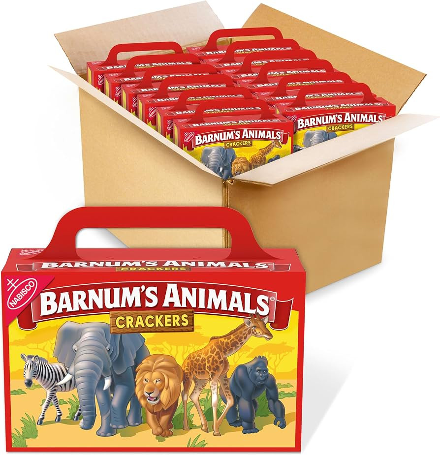 BARNUM'S Original Animal Crackers, Bulk Kids Snacks, 12 - 2.13 oz Boxes     Good Source of Calciu... | Amazon (US)
