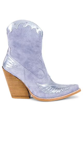 Eagleton Bootie in Blue Suede & Blue Metallic | Revolve Clothing (Global)