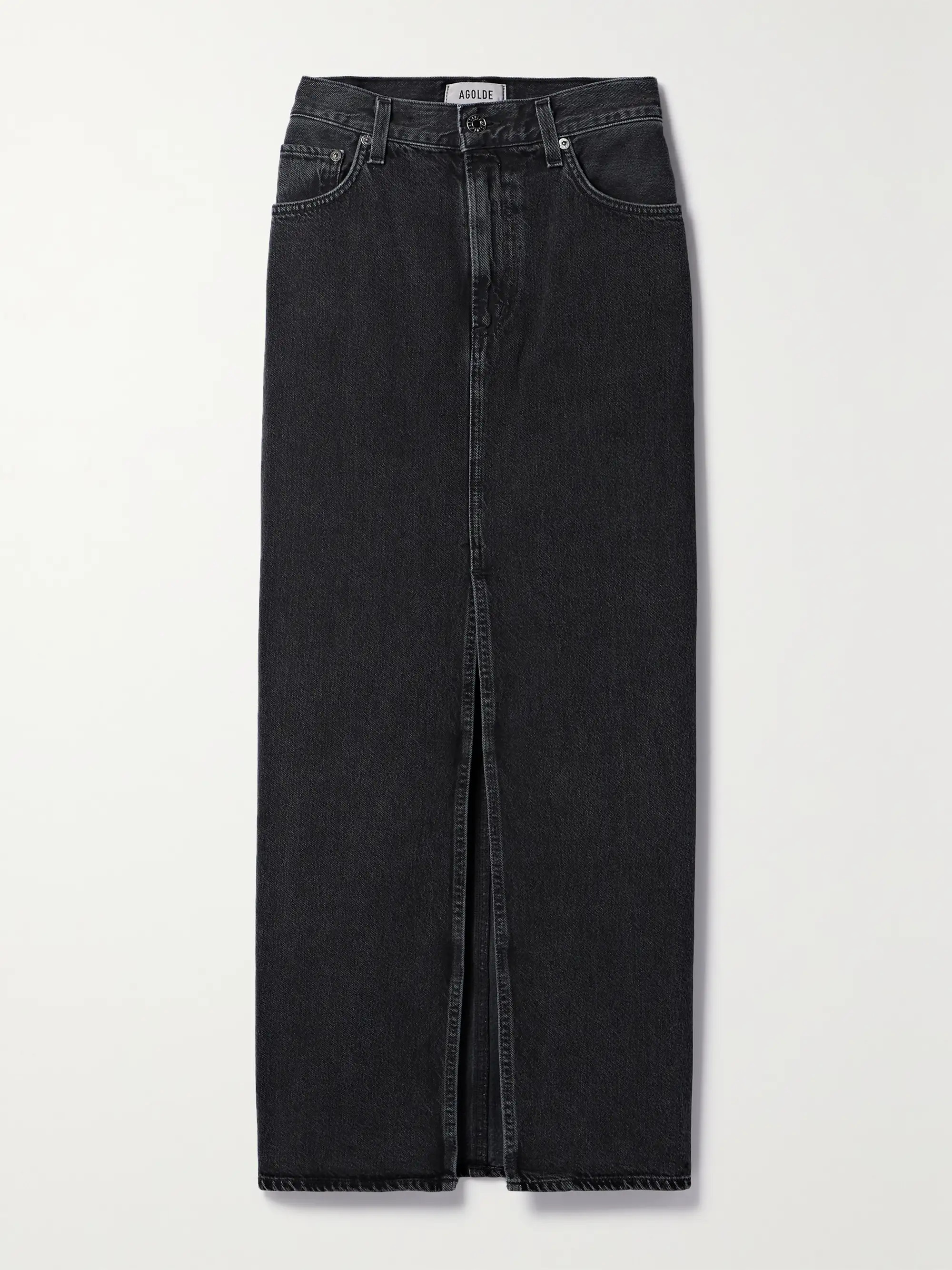 AGOLDE + NET SUSTAIN Leif organic denim maxi skirt | NET-A-PORTER | NET-A-PORTER (US)