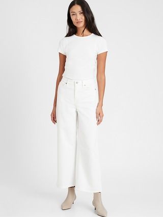 Petite High-Rise Wide-Leg Cropped Jean | Banana Republic (US)