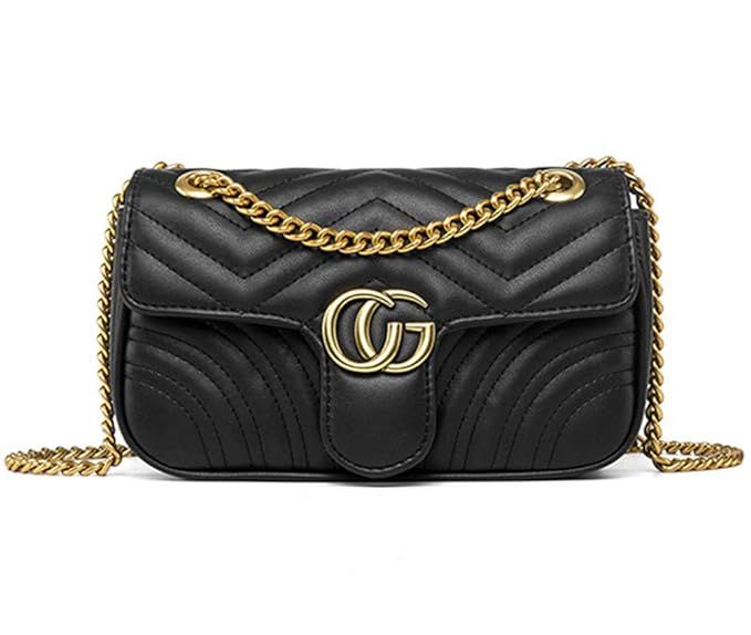 Crossbody Shoulder Bag Lattice Leather Purse Handbags for Women Teen Girls | Amazon (US)