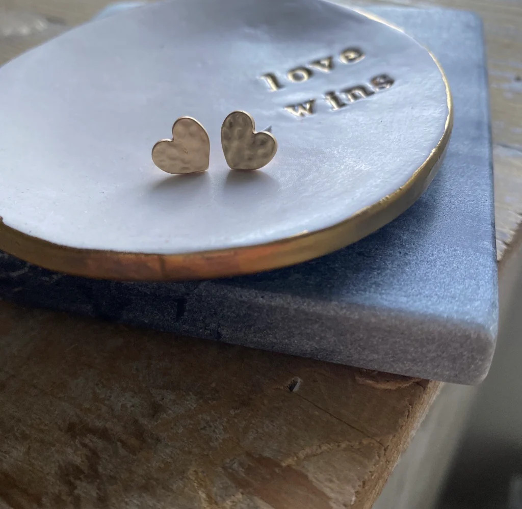 With Love Heart Studs | Erin McDermott Jewelry