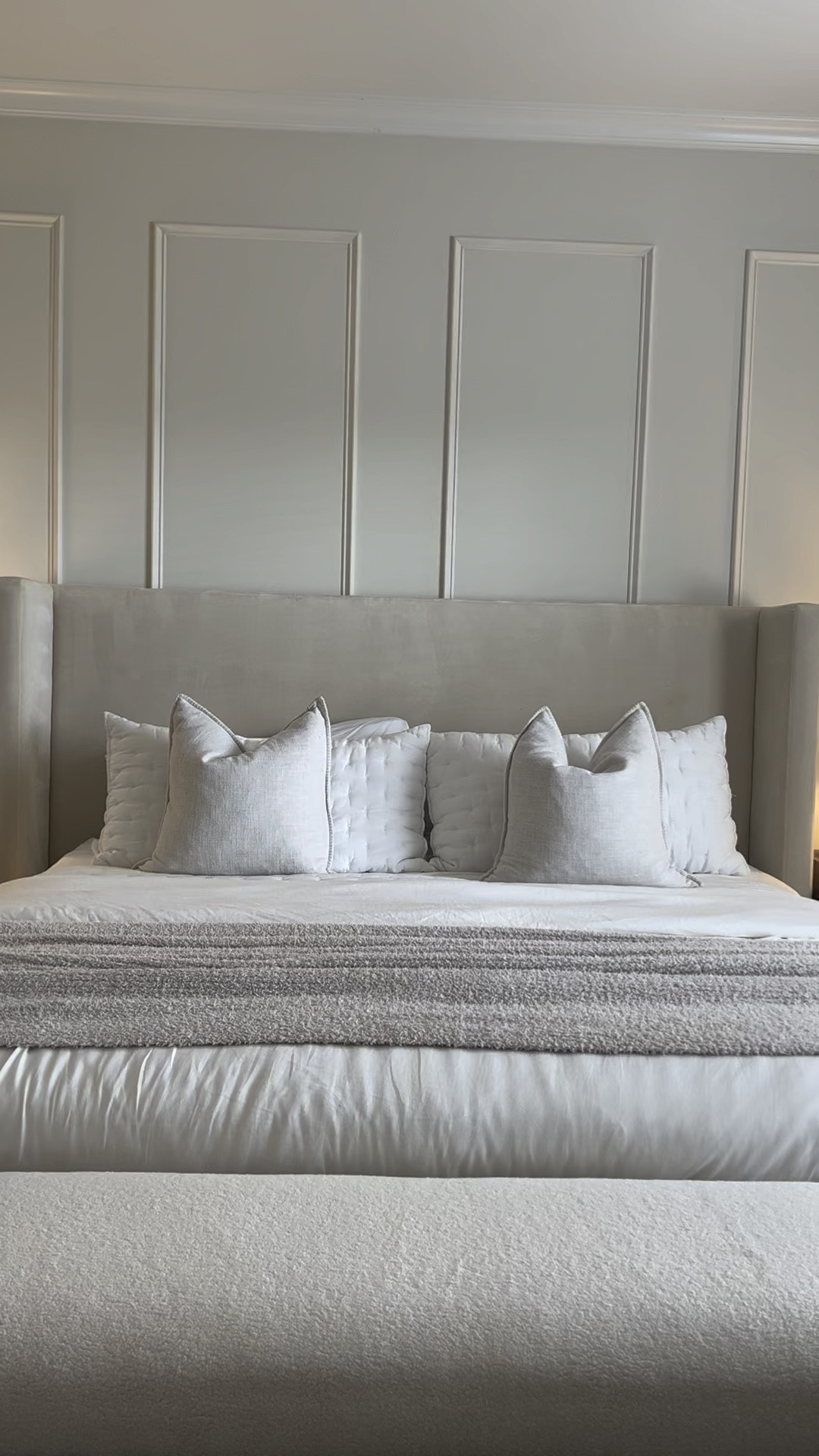 Cozy modern neutral bed 🤌🏼 pillows are a homegoods find so I linked similar! Blanket is Sams club but sold out - any barefoot dreams blanket would give off the same look! 

#LTKhome #LTKbeauty #LTKstyletip