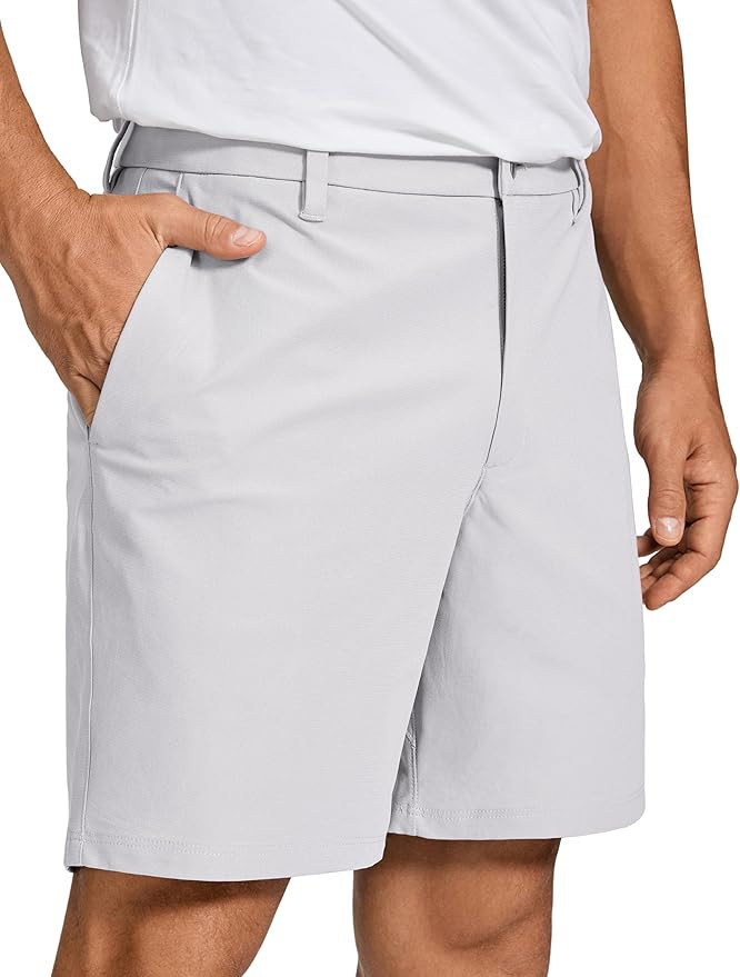 CRZ YOGA Men's All Day Comfy Golf Shorts - 7"/9" Stretch Lightweight Flat Front for Casual Work w... | Amazon (US)
