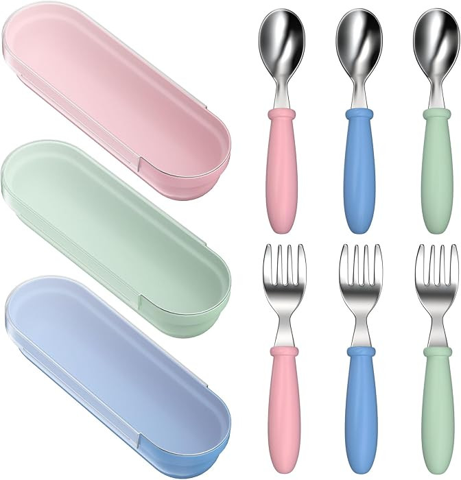 Toddler Utensils, Kids Stainless Steel Silverware Set, Toddler Forks and Spoons, Baby Utensils Se... | Amazon (US)
