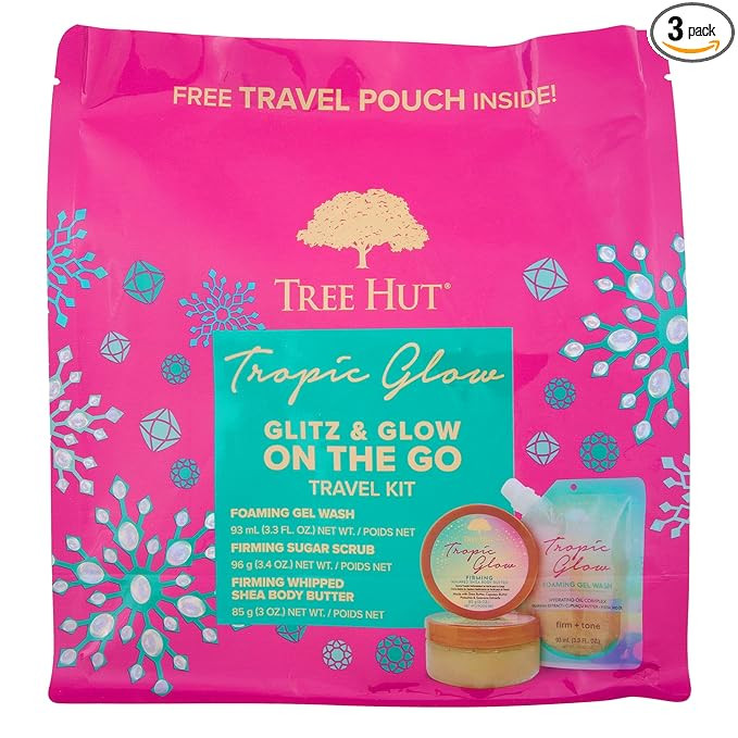 Tree Hut Glitz & Glow On the Go Travel Kit, Tropic Glow Gift Set | Amazon (US)