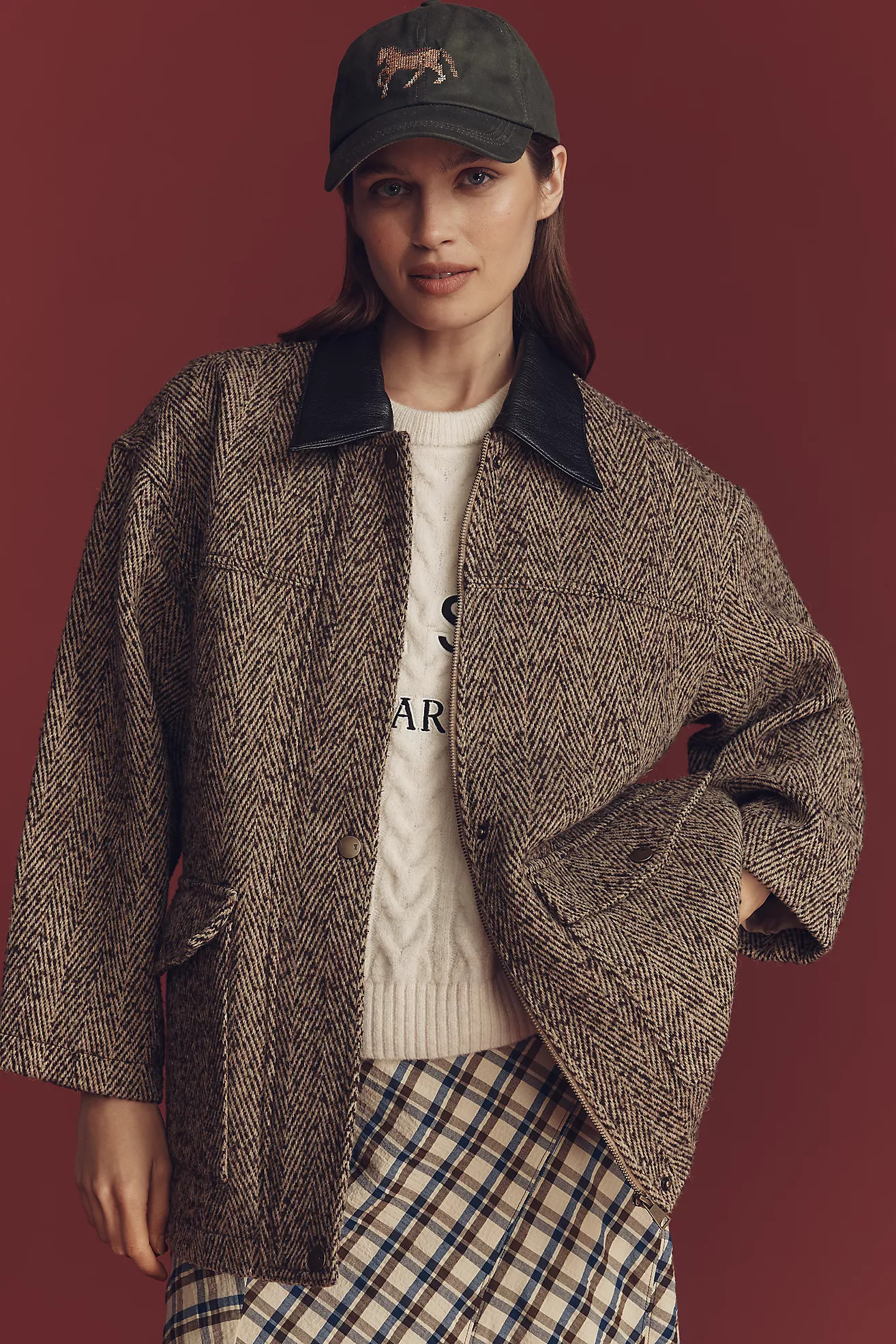 Pilcro Wool Blend Barn Jacket | Anthropologie (US)