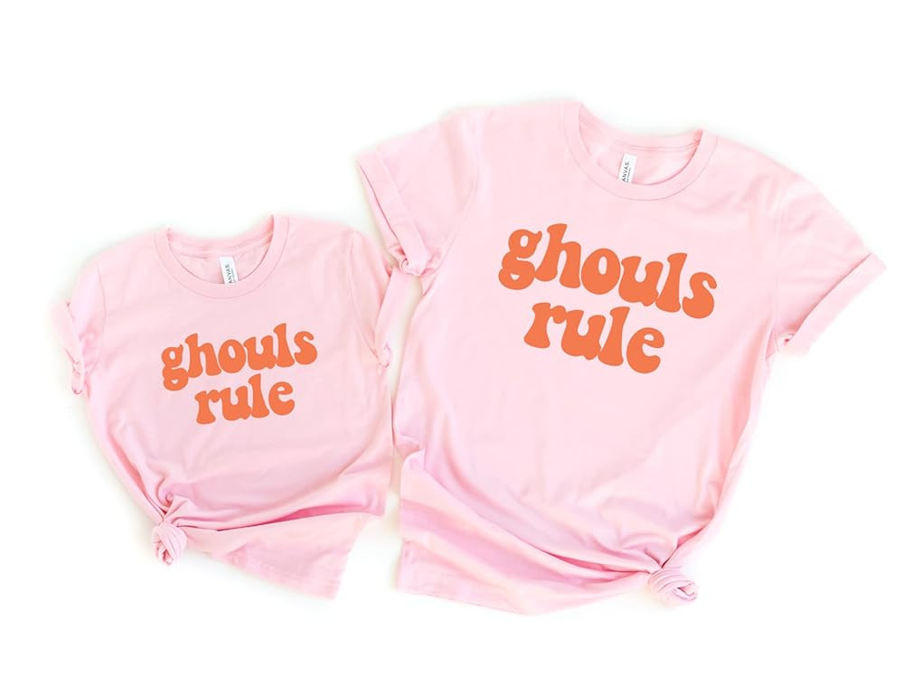Ghouls Rule Halloween Matching Mommy and Me Shirts Coordinating Girls Ghoul gang Sold Separately ... | Amazon (US)