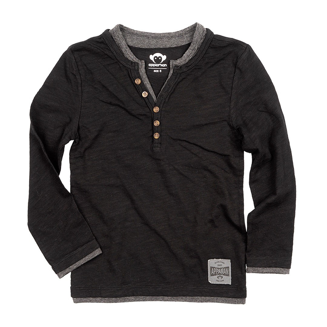 Camden Long Sleeve | Black | Appaman