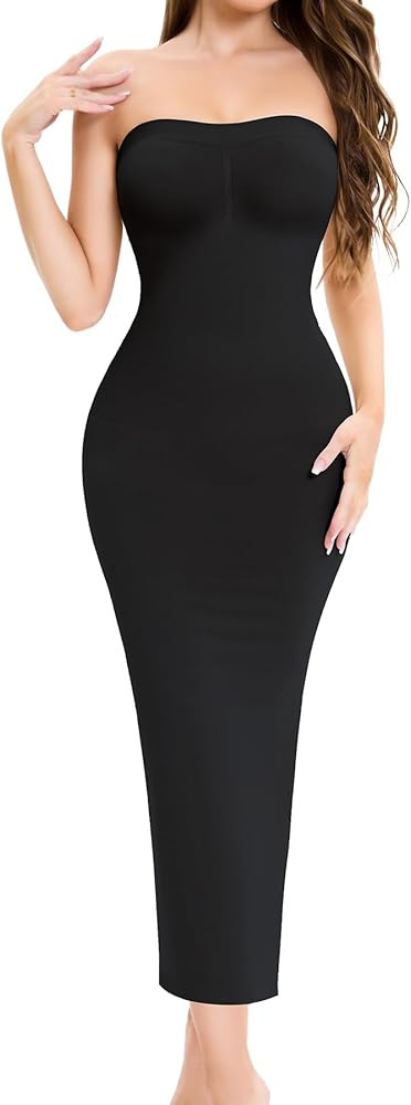 Strapless Shapewear Slip for Under Dresses Full Slip Dress for Women Tummy Control Seamless Body ... | Amazon (US)