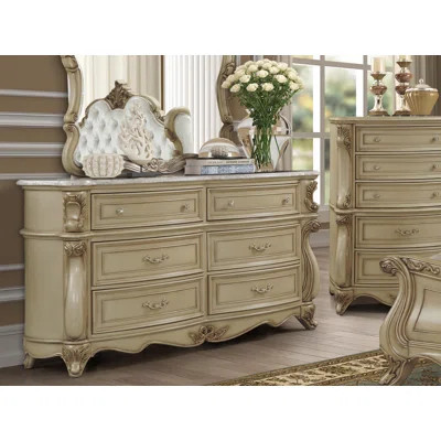 Monique 6-Drawer Solid Wood Dresser | Wayfair North America