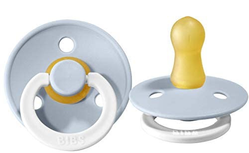 BIBS Pacifiers | Natural Rubber Baby Pacifier | Set of 2 BPA-Free Soothers | Made in Denmark | Ba... | Amazon (US)