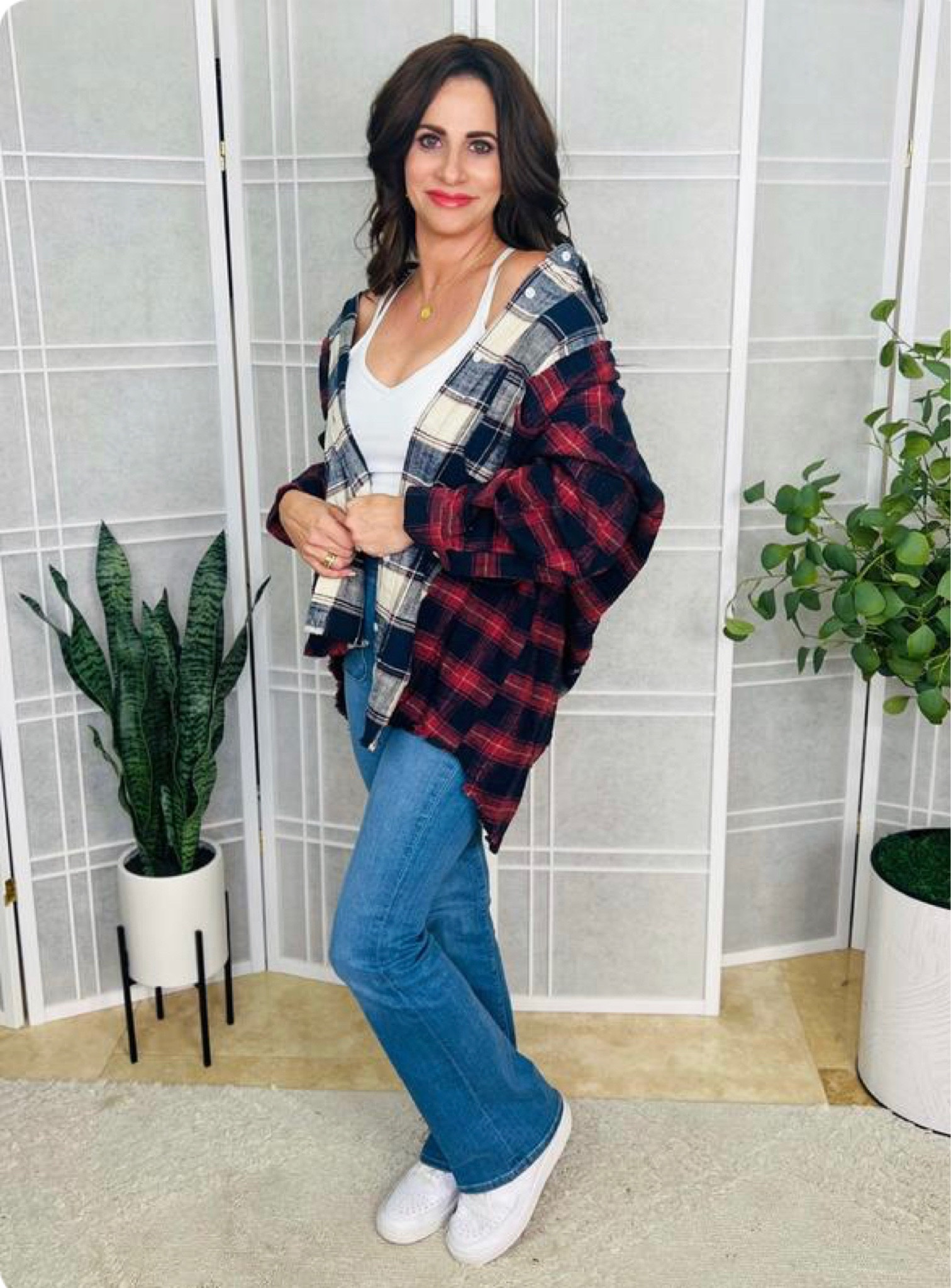 Last day of Sale 30 % off 
Plaid Top is oversized and one of their best sellers . 

#LTKover40 #LTKstyletip #LTKSale