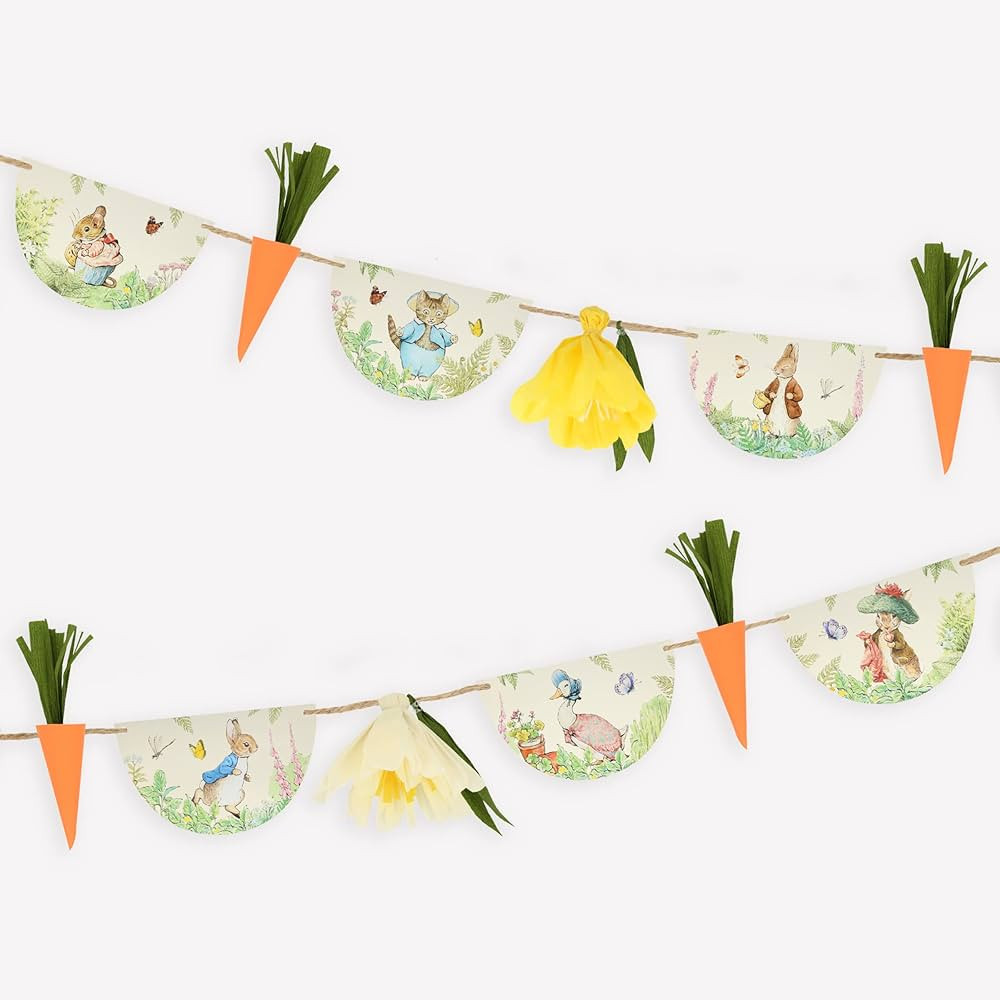 Meri Meri Peter Rabbit™ Garland (Pack of 1), Peter Rabbit™ in The Garden or Easter Garland, 1... | Amazon (US)