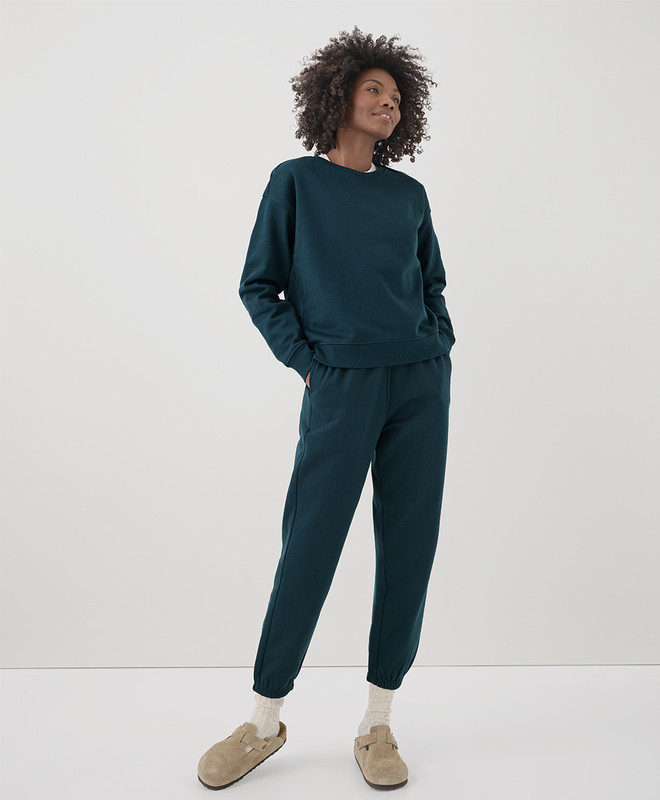 Women’s Cloud Brushed Fleece Crew Sweatshirt made with Organic Cotton | Pact | Pact Apparel