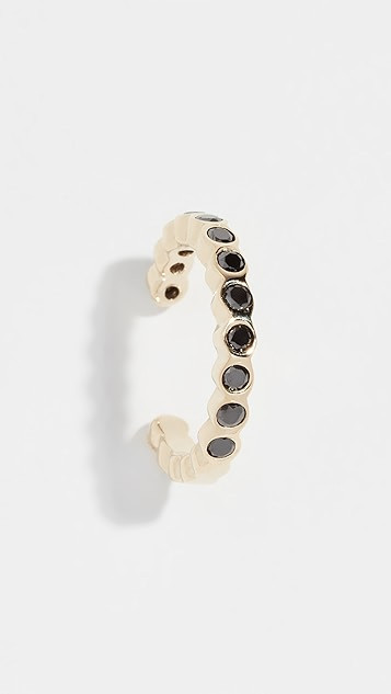 14k Bezel Black Diamond Ear Cuff | Shopbop