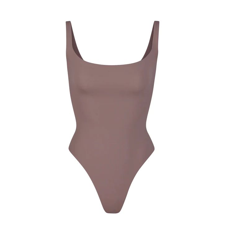 FITS EVERYBODY SQUARE NECK BODYSUIT | CLAY | SKIMS (US)