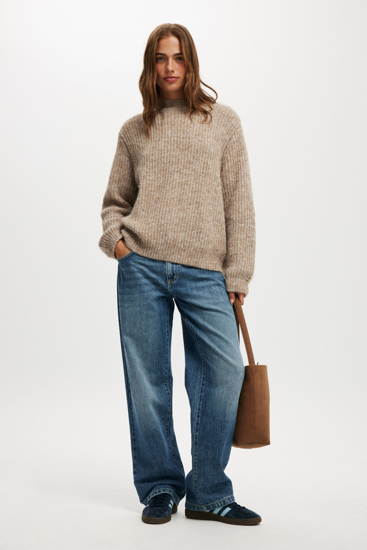 Luxe Rib Mock Neck Pullover | Cotton On (ANZ)