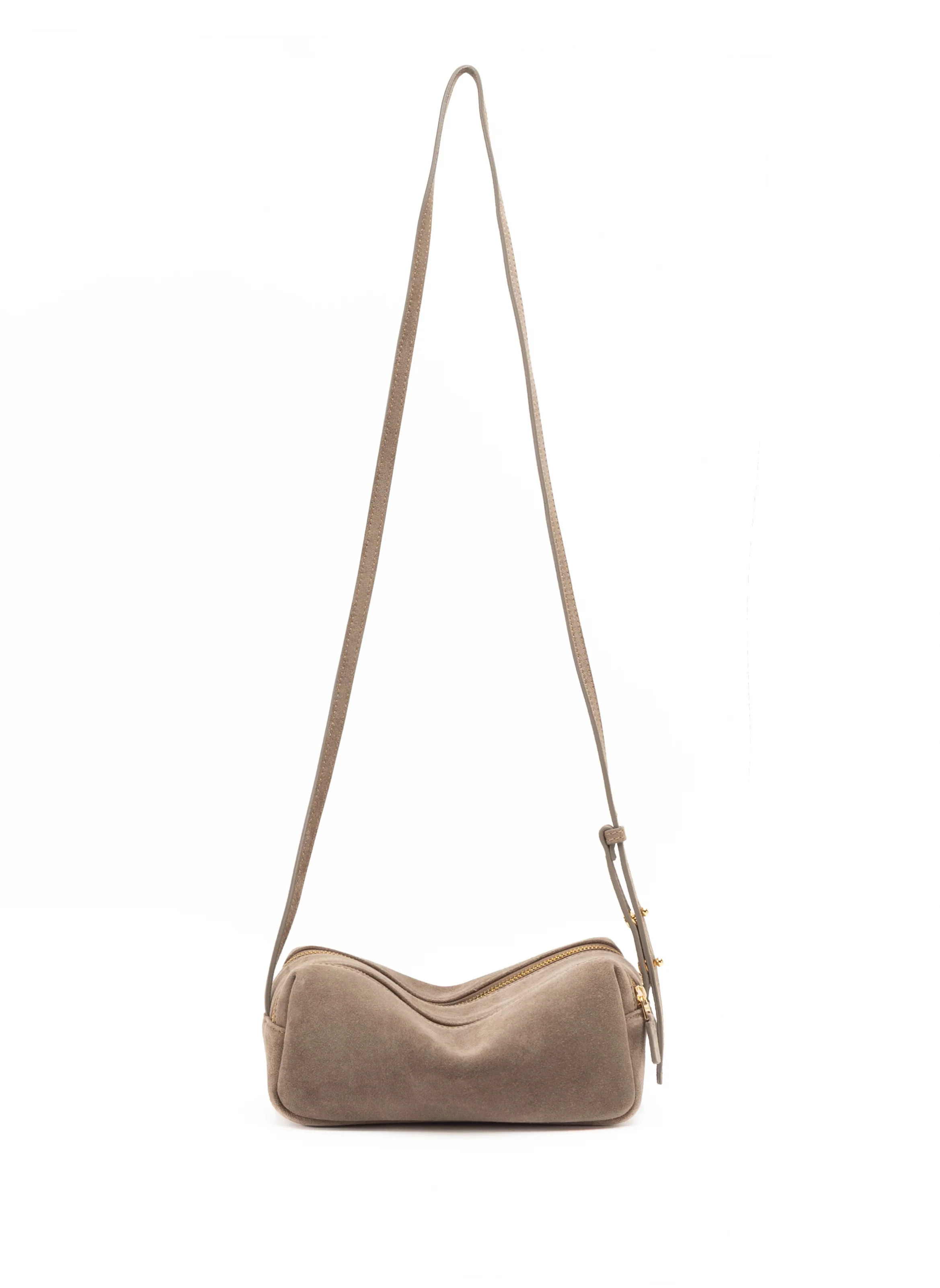 Mini Trousse Suede Taupe - Handbags for Women - Elleme | Elleme