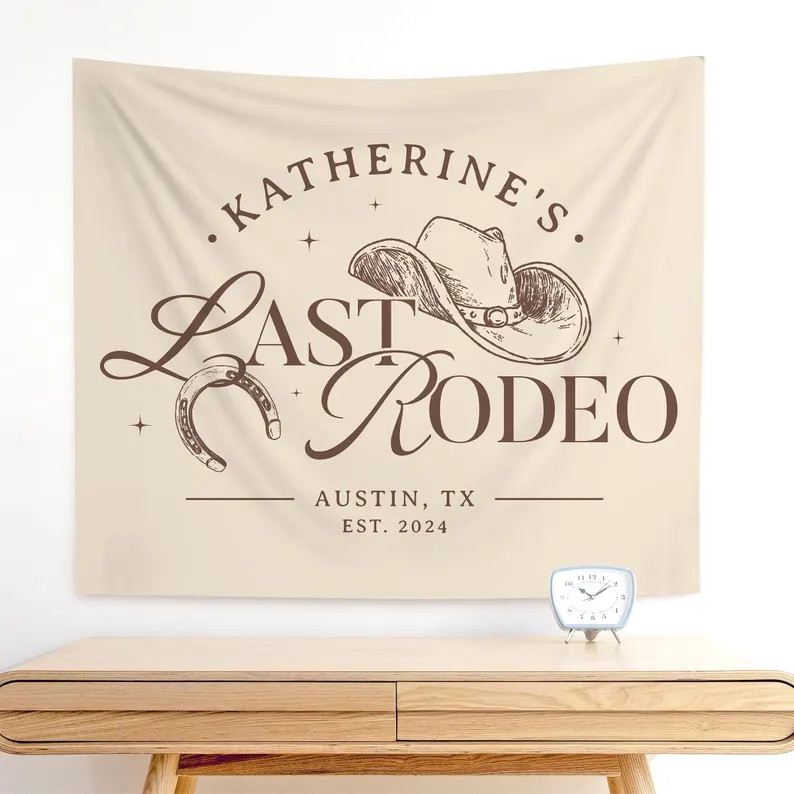Last Rodeo Bachelorette Party Banner, Austin Bachelorette Backdrop, Last Ride Party Sign, Nashvil... | Etsy (US)