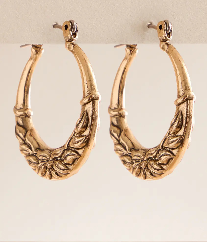 Engraved Hoop Earring | Buckle