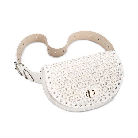 Steve Madden Women’s Woven Belt Bag (White Large L) | Walmart (US)