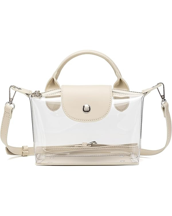 Y&R Direct Clear Bag Purse Stadium Approved Transparent Handbags See Through Crossbody Bag for Co... | Amazon (US)