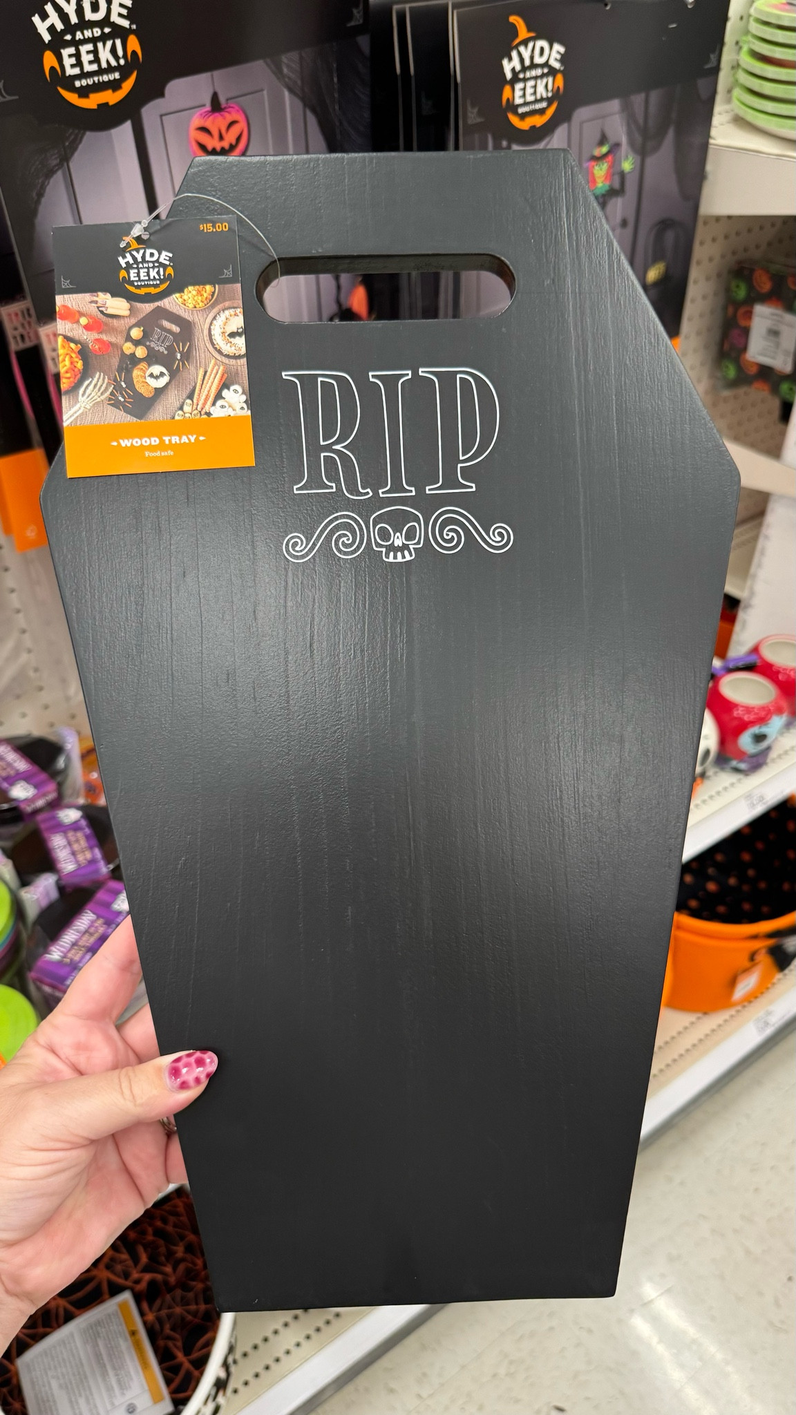 Halloween parties don’t have to be expensive! Serve up some fruit, cheese and crackers and enjoy!