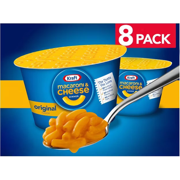 Kraft Mac & Cheese Cups - 16.4oz/8ct | Target