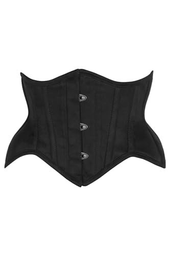 Daisy Corsets Womens Black Suede Steel Boned Corset Mini Waist Cincher Corset Top & Plus Size | Amazon (US)