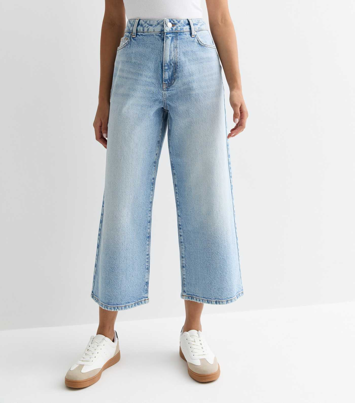 Pale Blue Cropped Adalae Wide Leg Jeans
						
						Add to Saved Items
						Remove from Saved I... | New Look (UK)