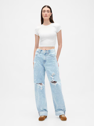 High Rise Barrel Jeans | Gap (US)