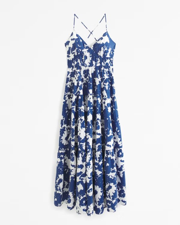 Short-Sleeve Cutout Maxi Dress | Abercrombie & Fitch (US)