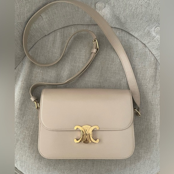 Authentic Celine Triumphe Calfskin Bag in Rare Nude | Poshmark