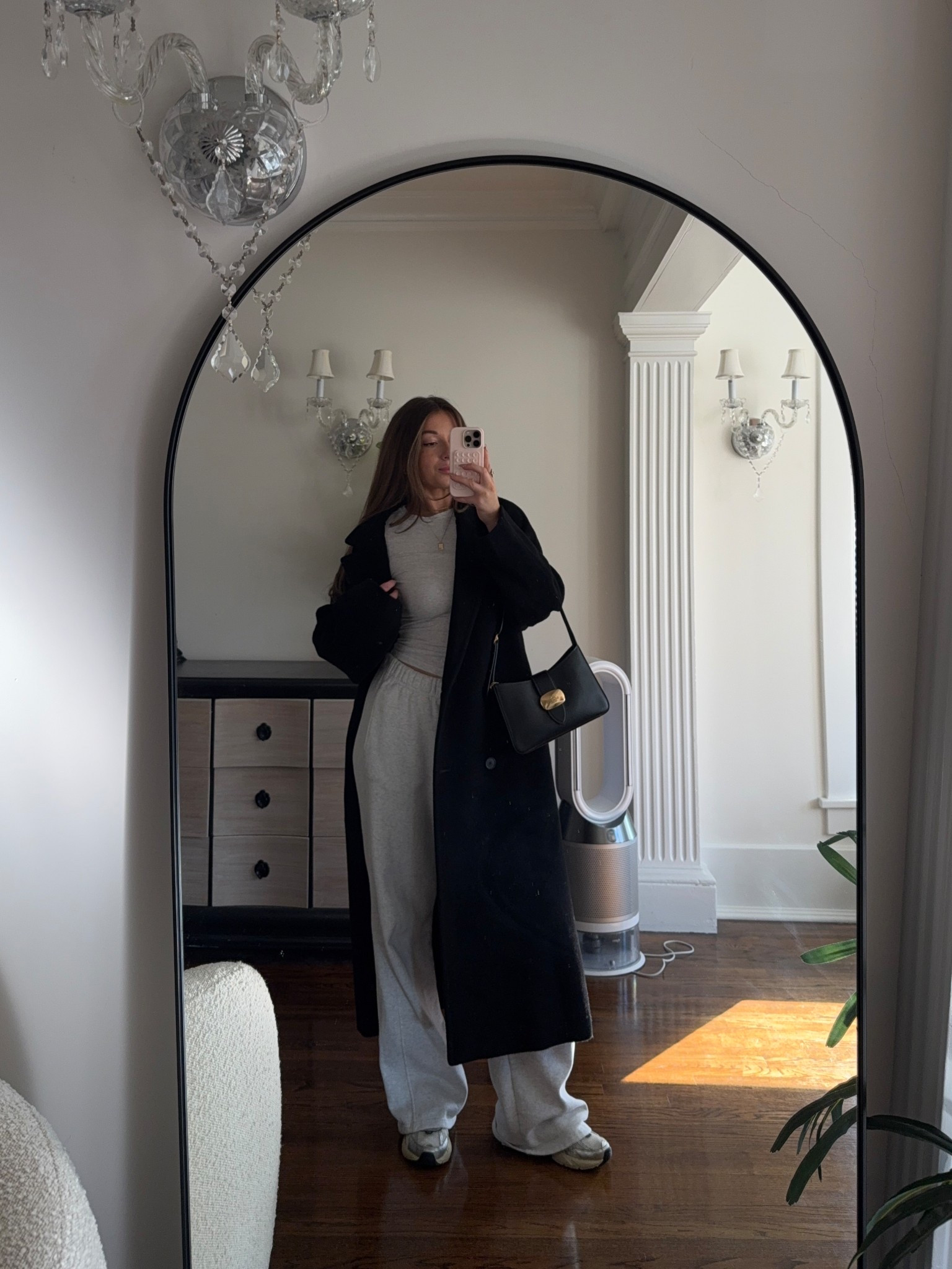 xs shirt
medium sweats
medium coat
size up 1/2 for shoes 