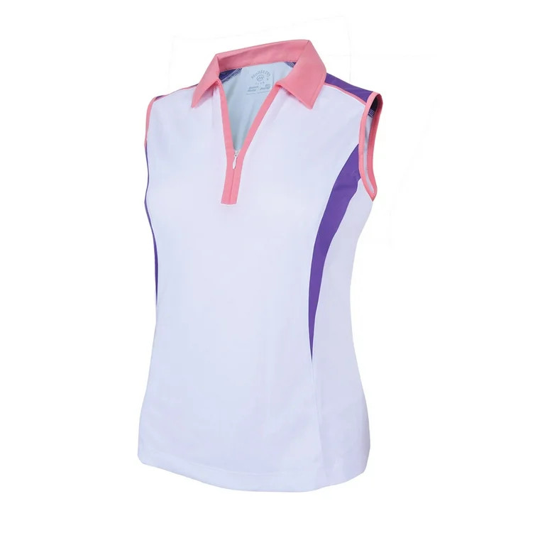 Monterey Club Women's Double Rotation Contrast Sleeveless Golf Polo Shirt #2271 | Walmart (US)