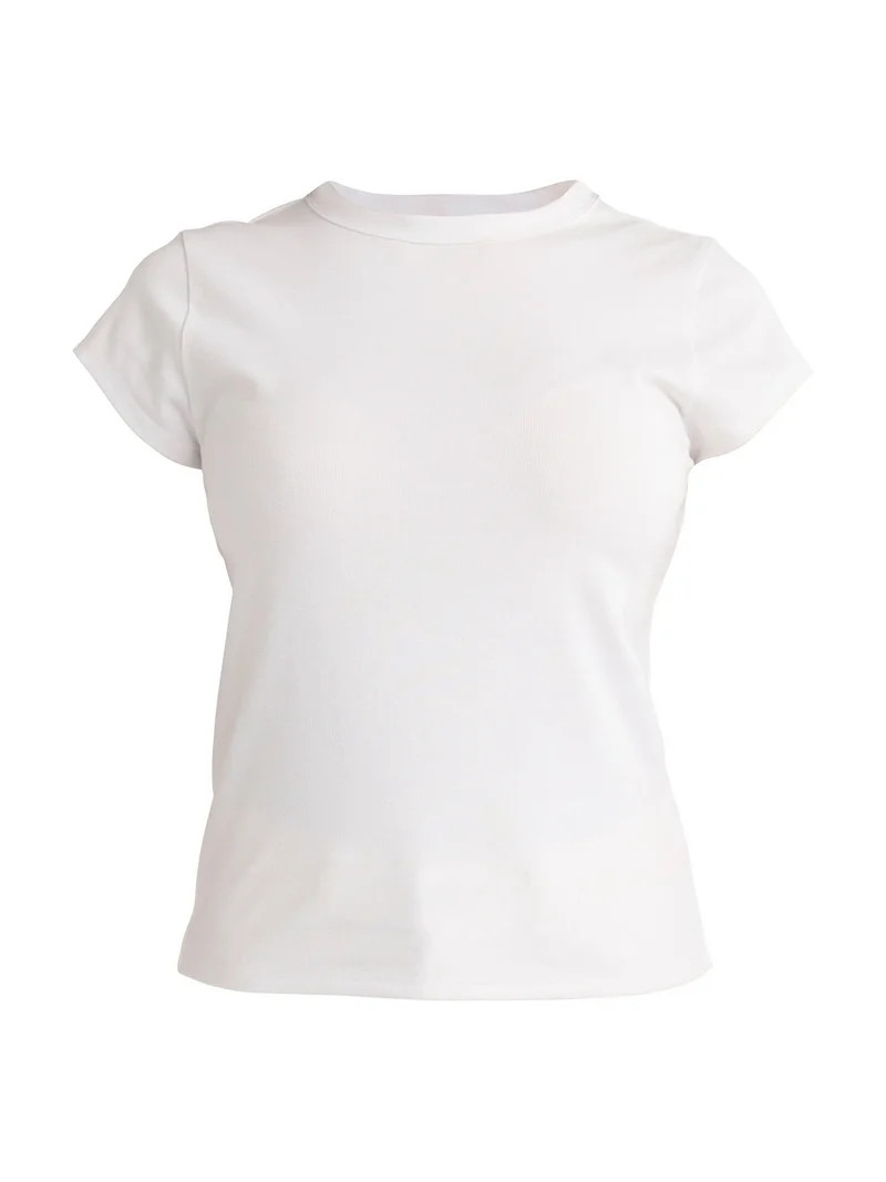 Free Assembly Women's and Women's Plus Cap Sleeve Tee, Sizes XS-4X | Walmart (US)
