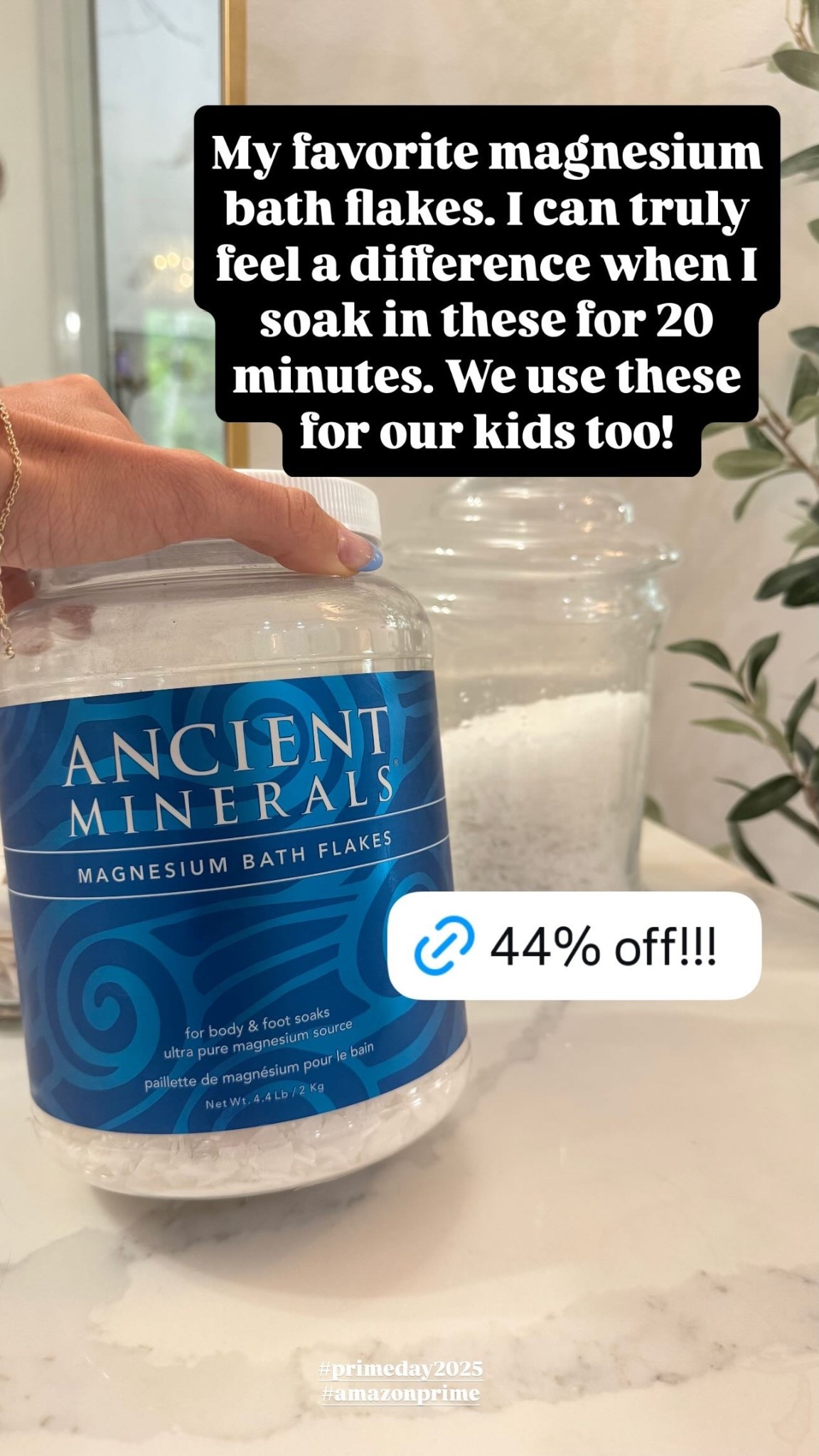 My favorite magnesium bath flakes. I can truly feel a difference when I soak in these for 20 minutes. We use these for our kids too!  #primeday2025 #amazonprime