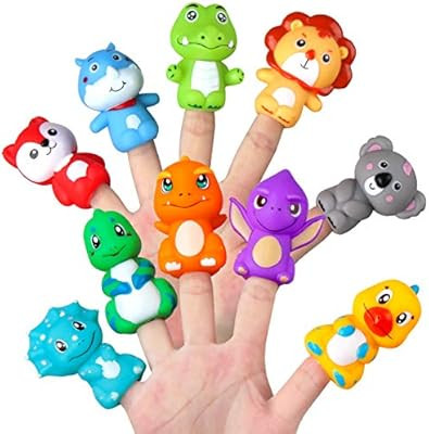 Amazon.com: Vanmor Rubber Animal Bath Finger Puppets for Toddlers, Kids Stocking Stuffer Toys for... | Amazon (US)