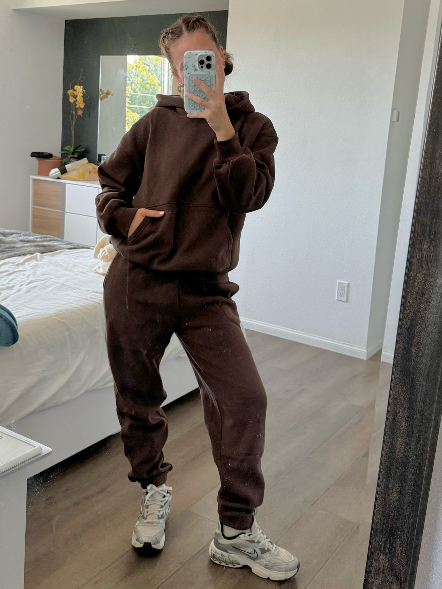 I love a teddy bear brown sweat set 🤎🐻