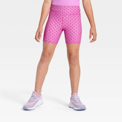 Girls' High-Rise  Bike Shorts - All In Motion™ Purple XL | Target